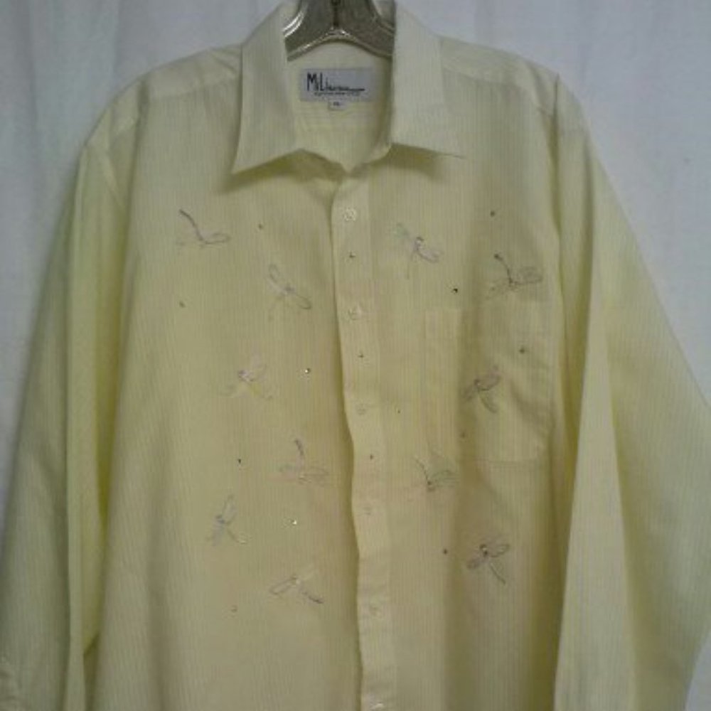 Mili Designs Yellow Dragonfly striped blouse